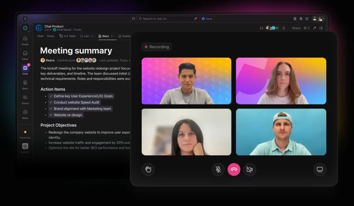 ClickUp Chat: como funciona a conversa no mesmo lugar da tarefa