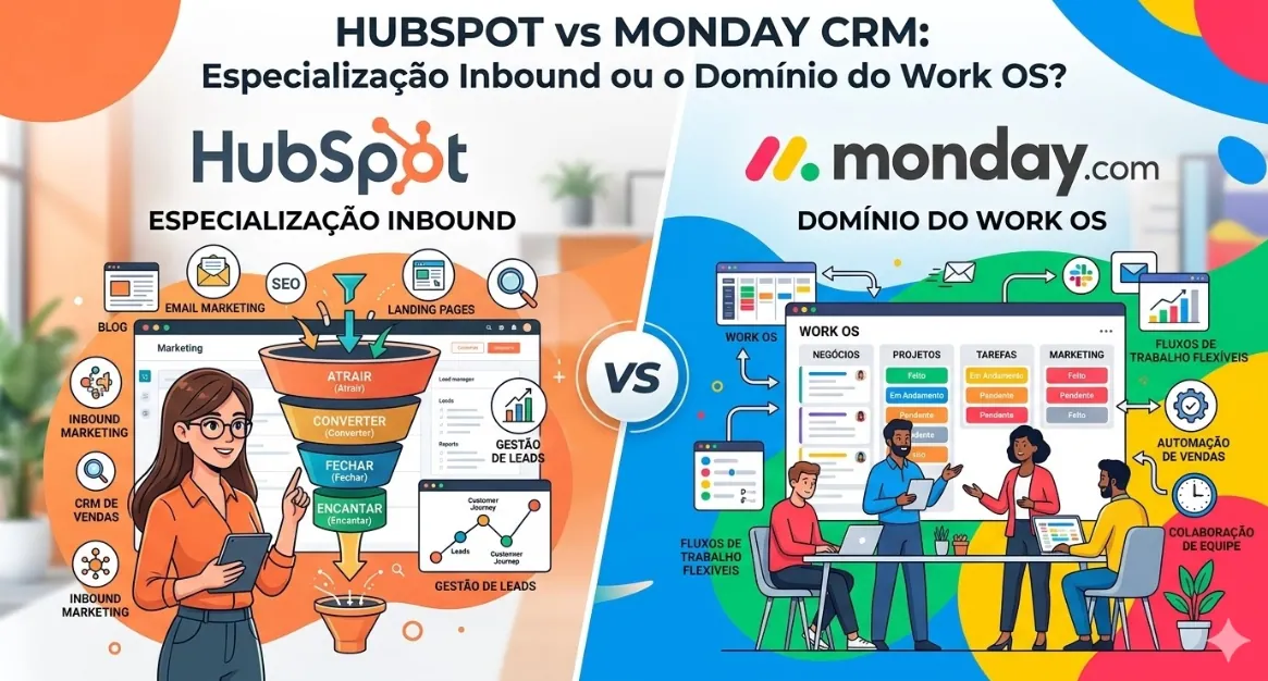 HubSpot vs monday CRM Especialização Inbound ou o Domínio do Work OS