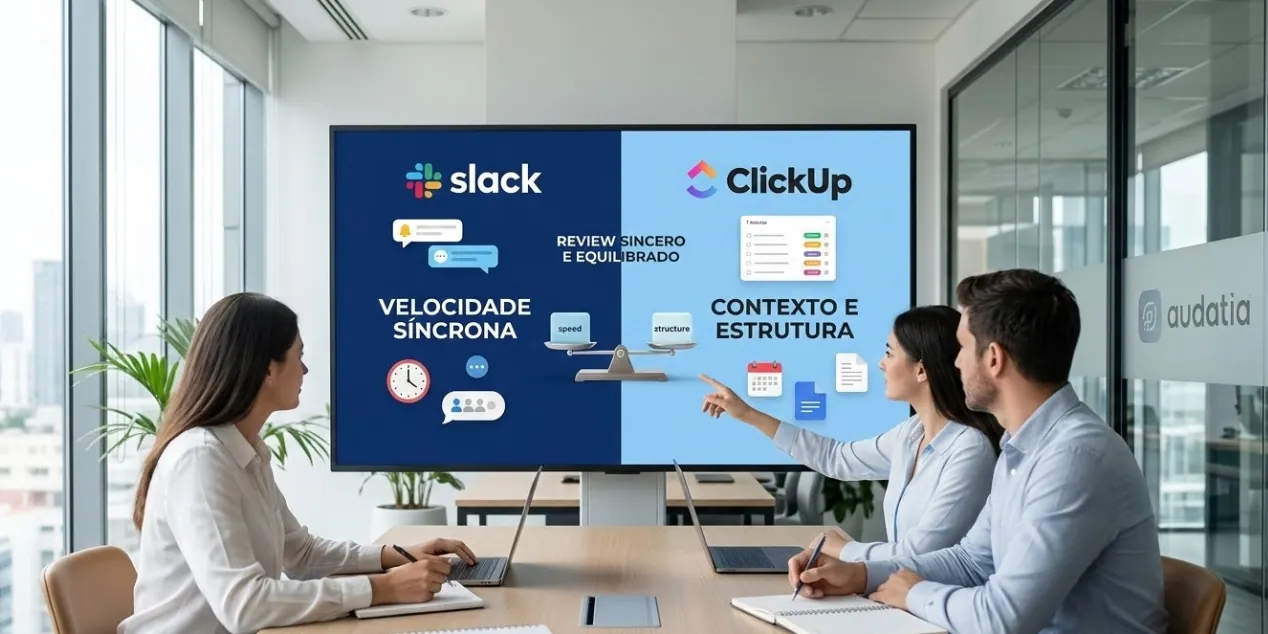 ClickUp ou Slack: qual escolher (e por que talvez os dois)