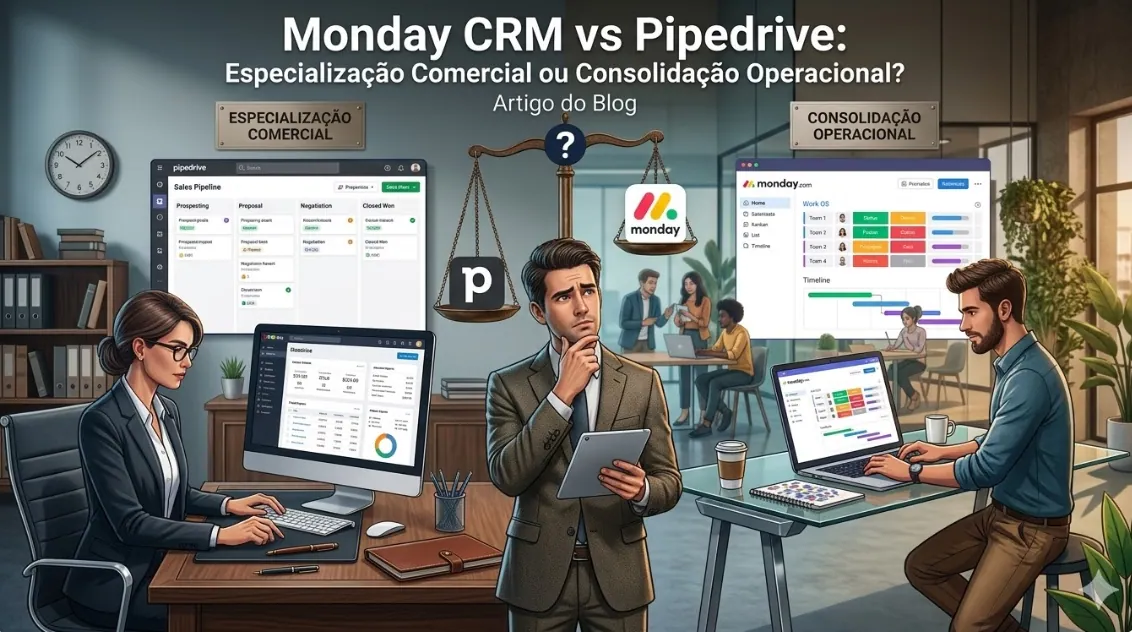 monday CRM vs Pipedrive Especialização Comercial ou Consolidação Operacional