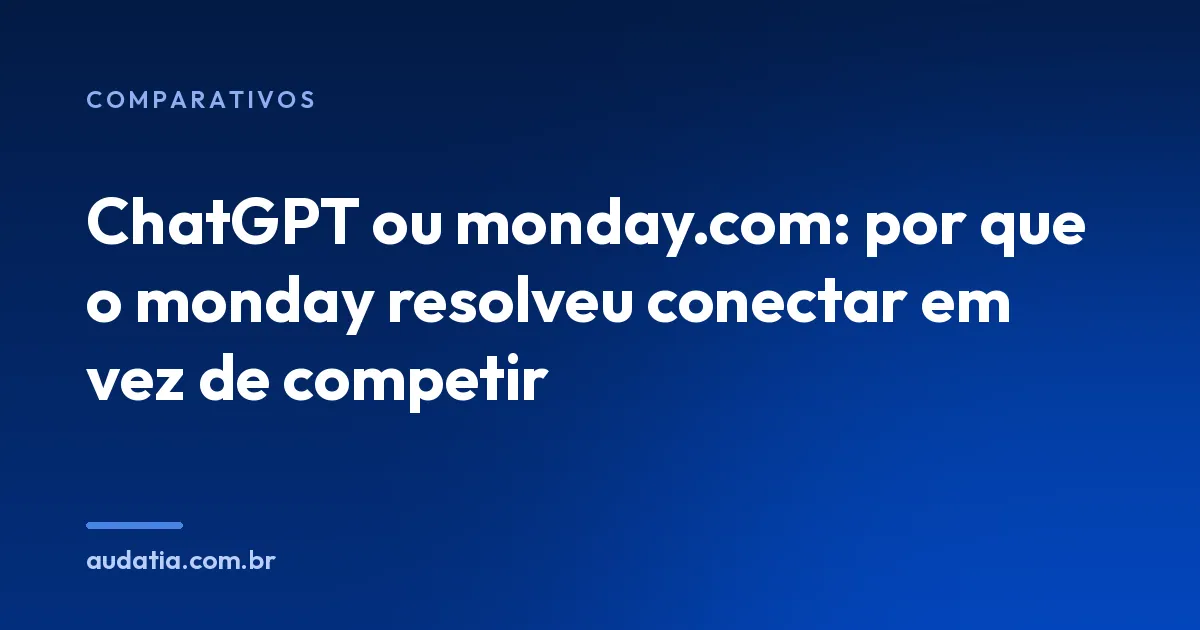 ChatGPT ou monday.com: a resposta oficial é os dois