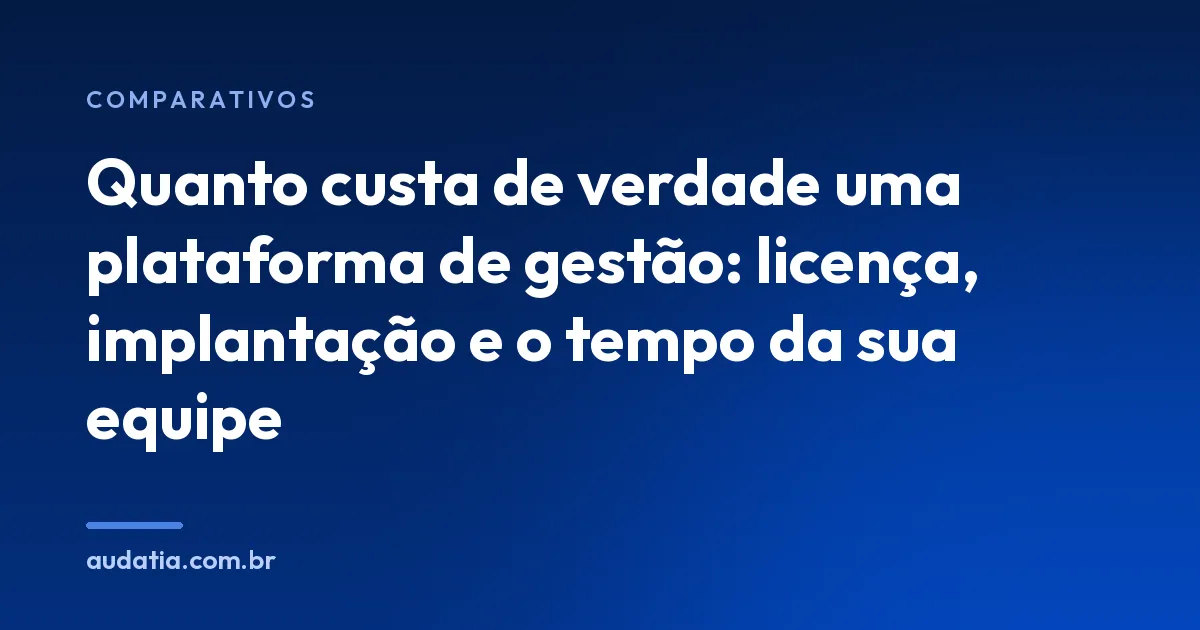 Quanto custa uma plataforma de gestão: as 7 linhas